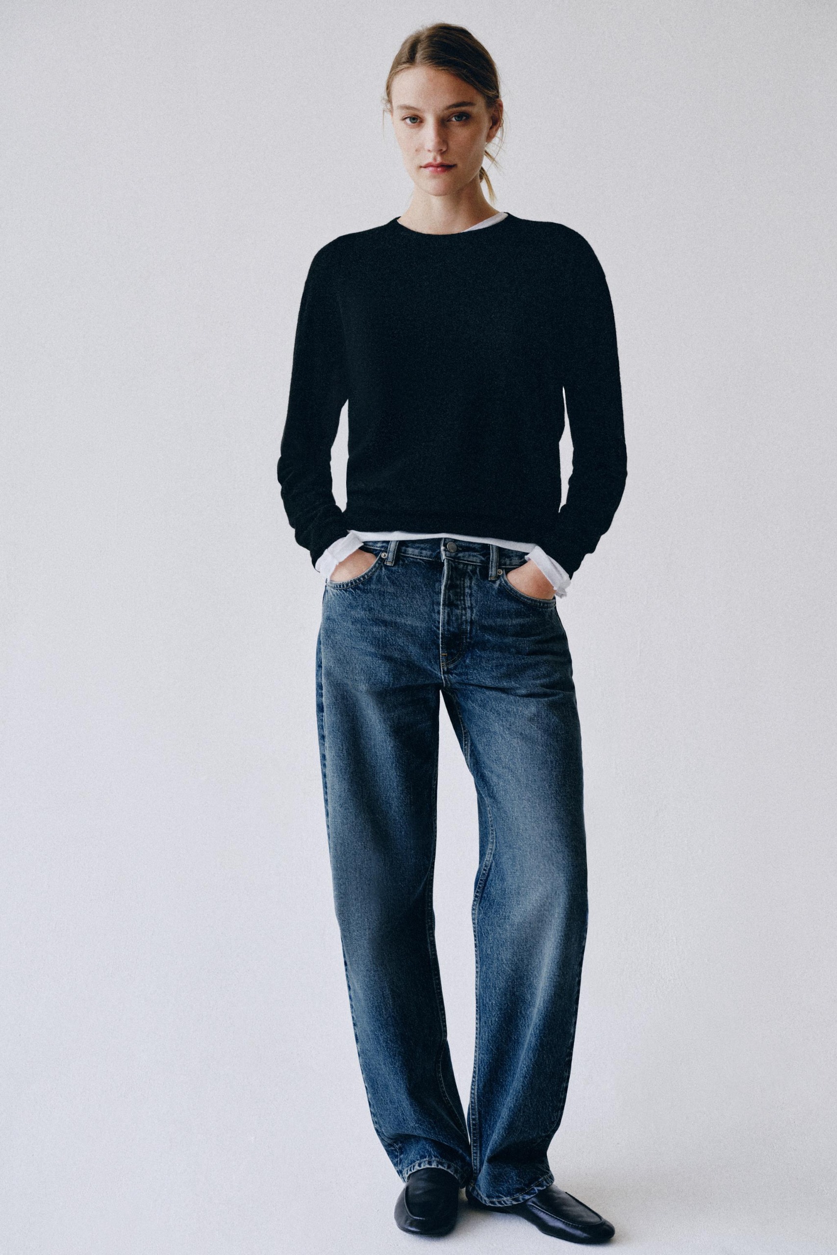 Zw Collection Mid-Rise Straight Jeans - Blue - 26 (us 2)
