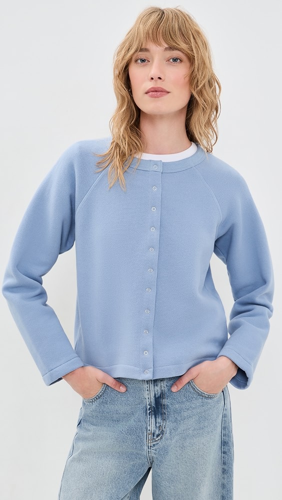 Snap Cardigan - Alpine Blue