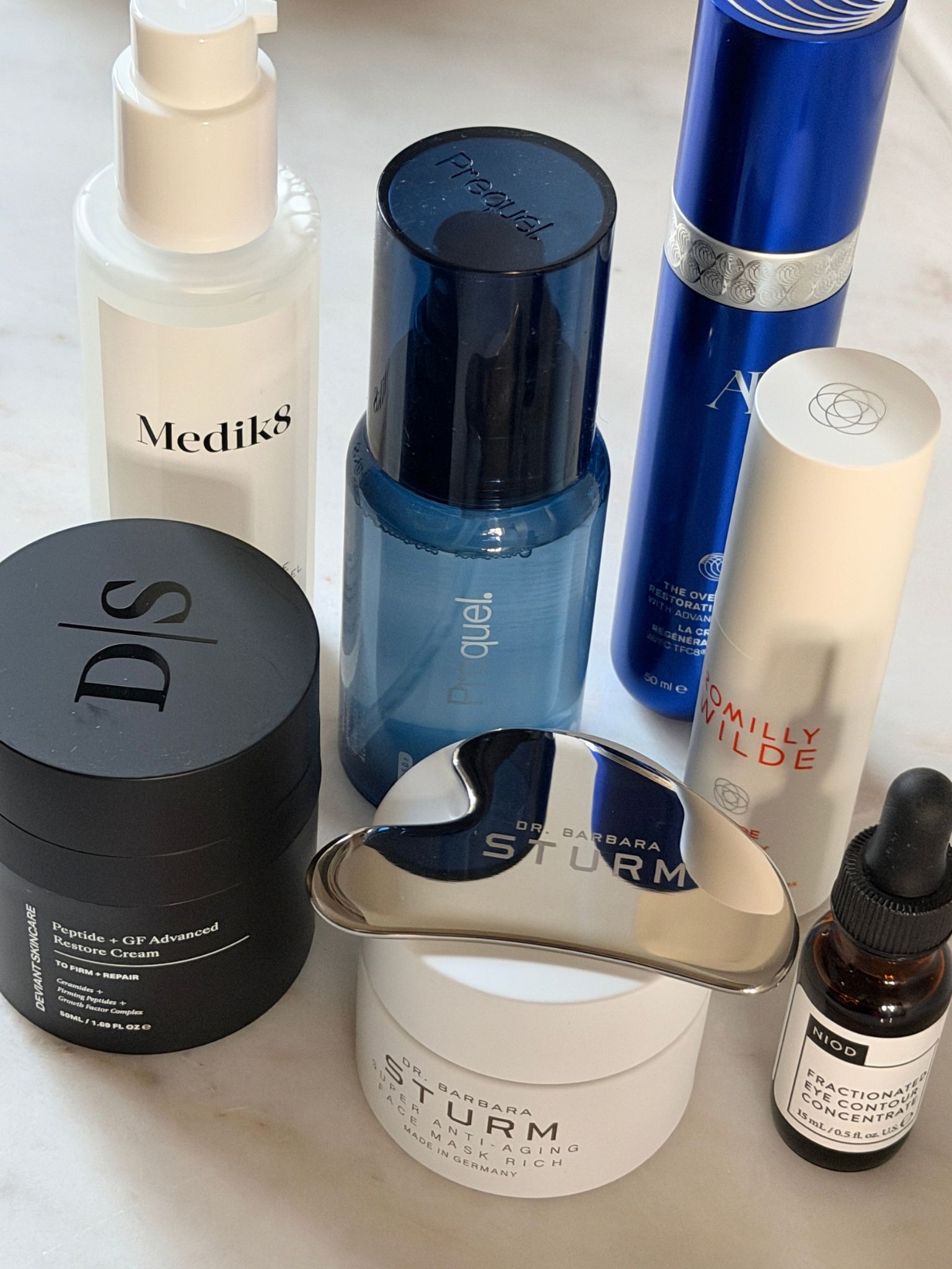 A selection of skincare products