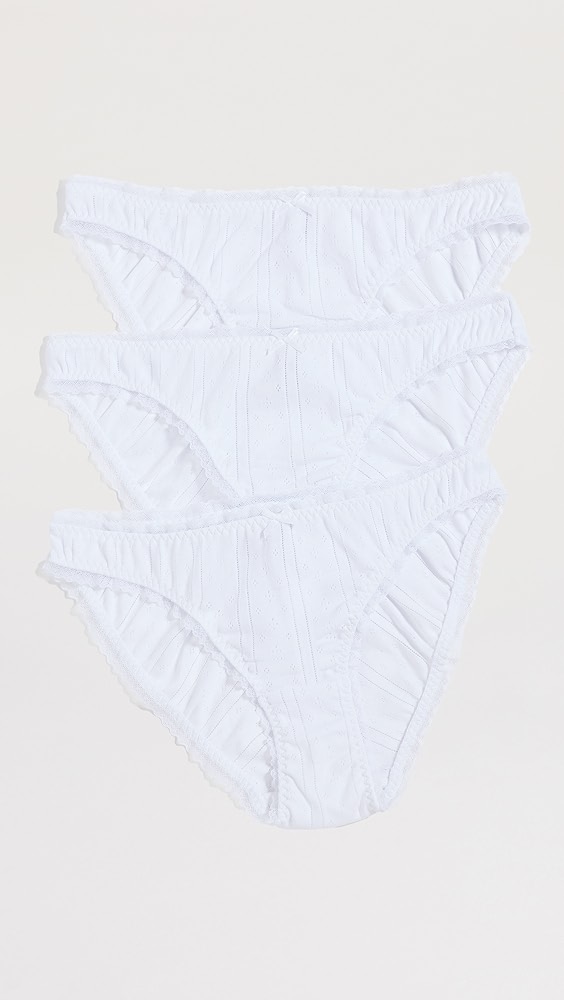 The Low Rise 3 Pack - White