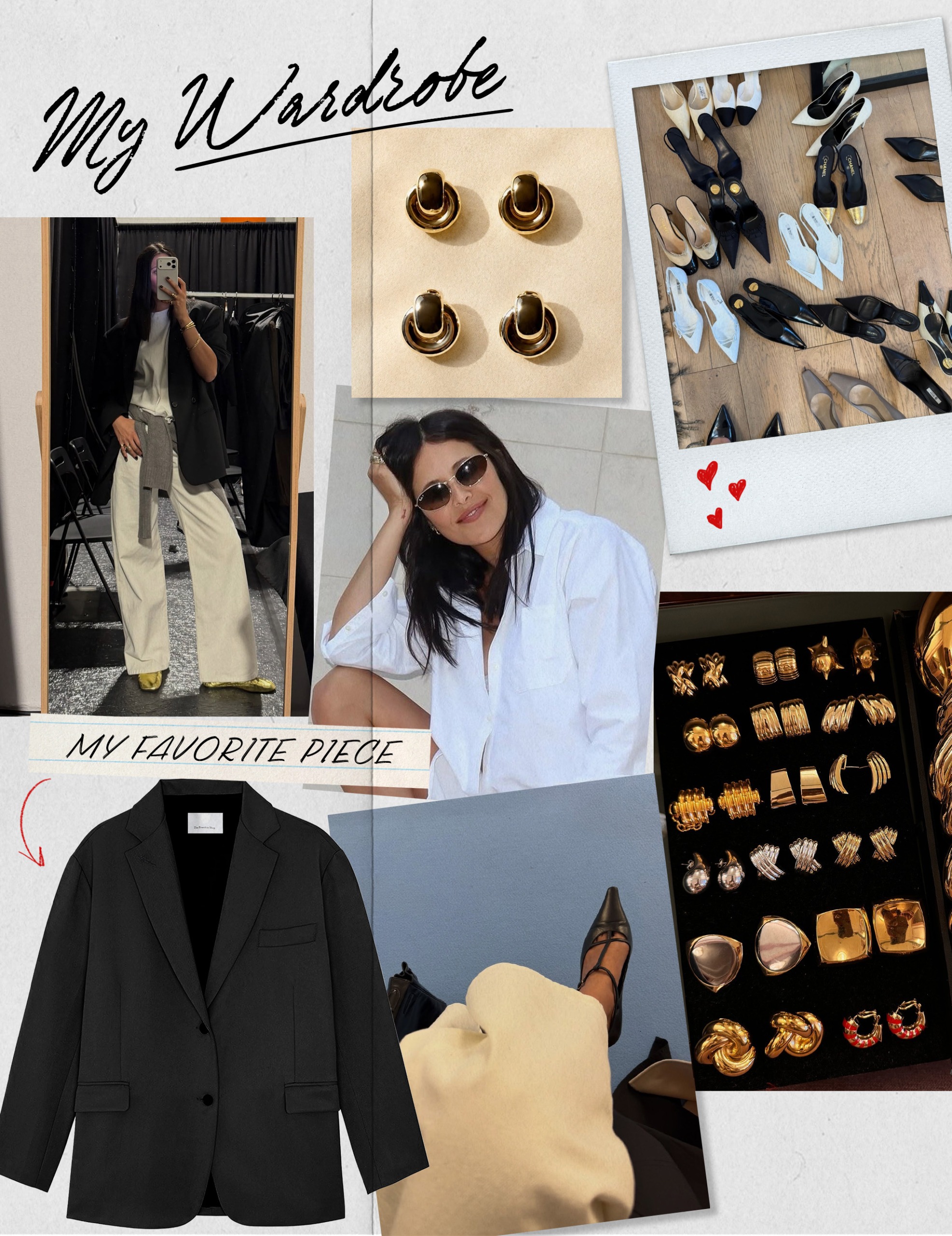 Photo collage of celebrity stylist Dani Michelle for Who What Wear's My World series.