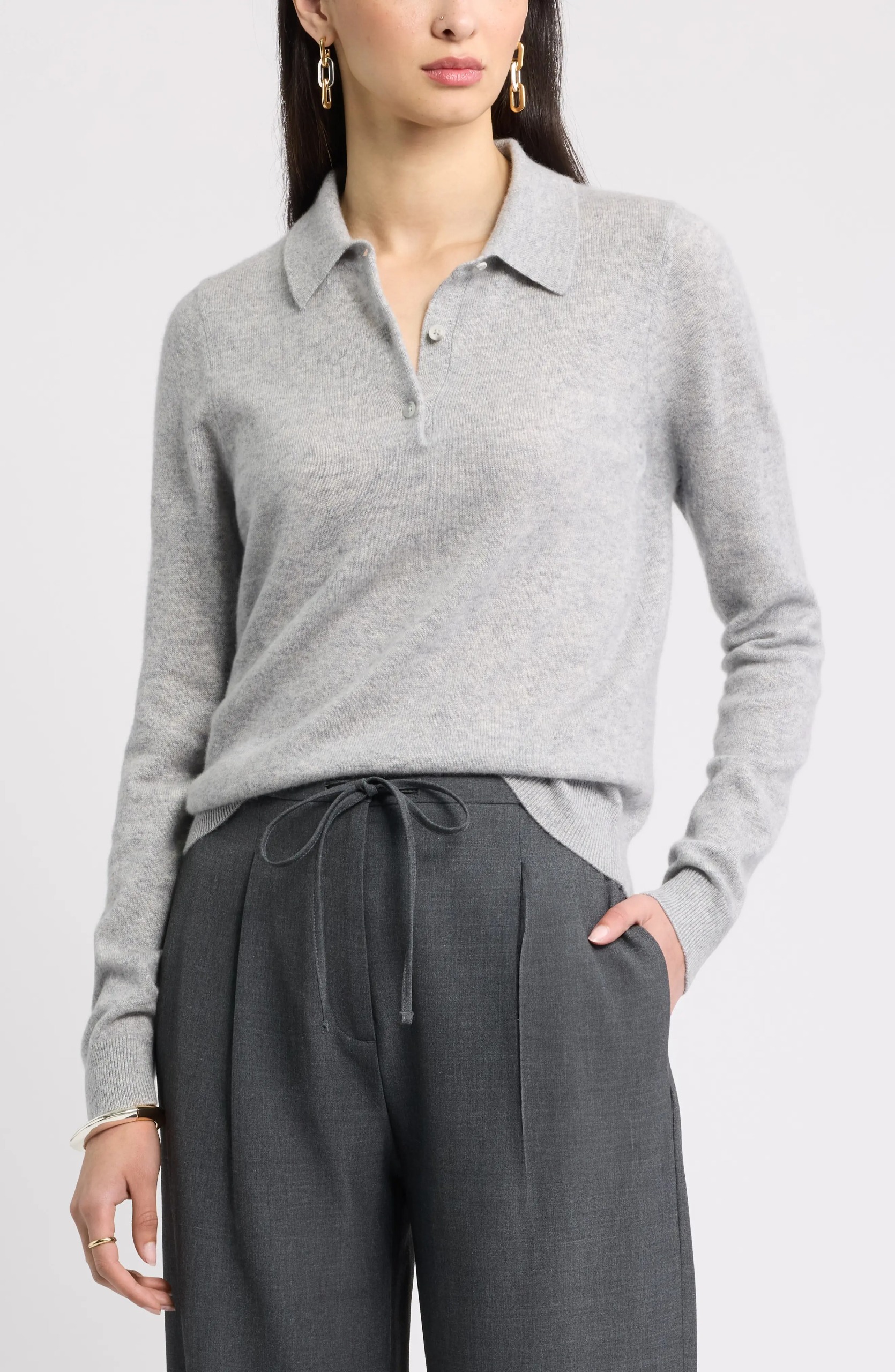 Cashmere Polo Sweater