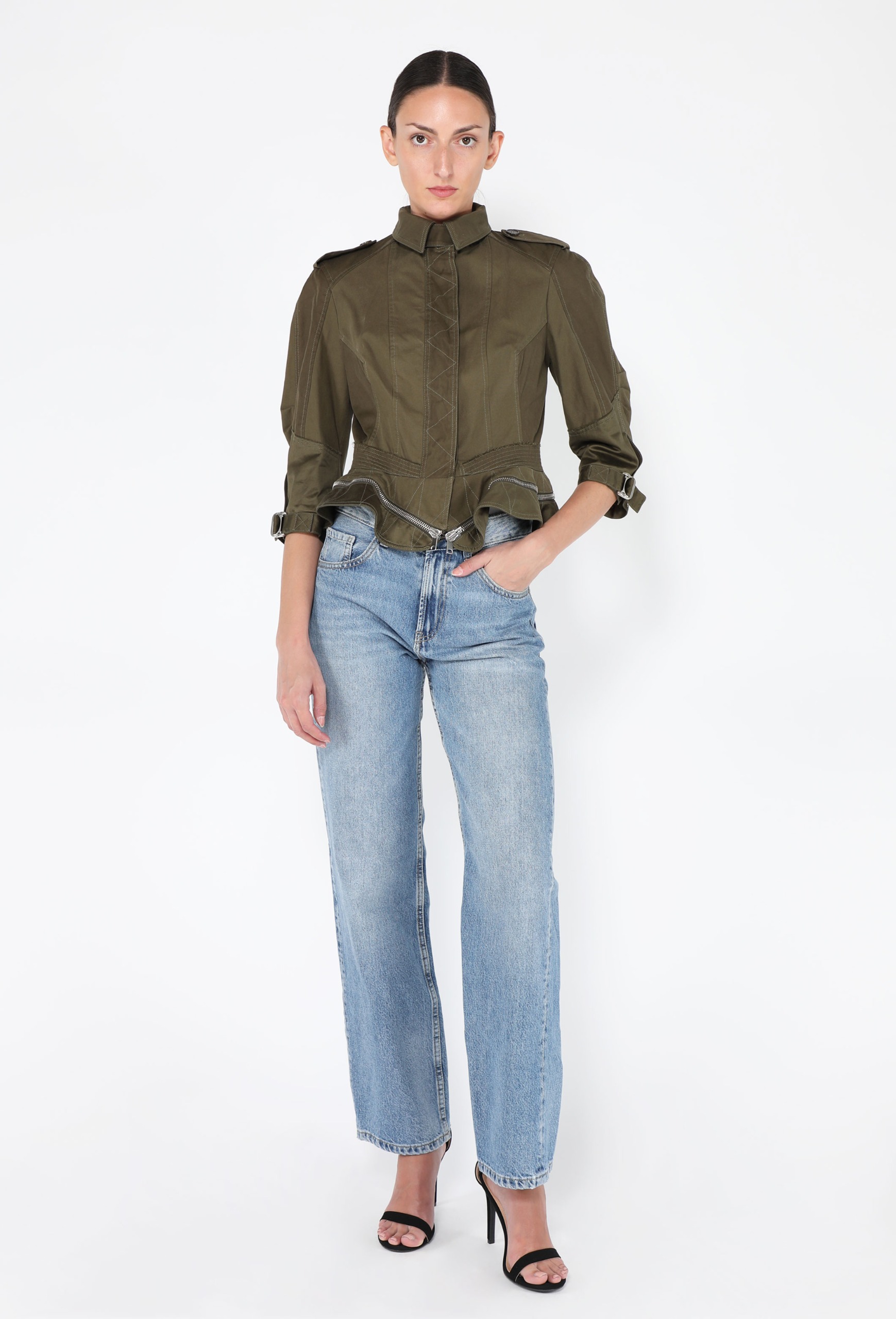 Peplum Zip Cargo Jacket, Resort 2016