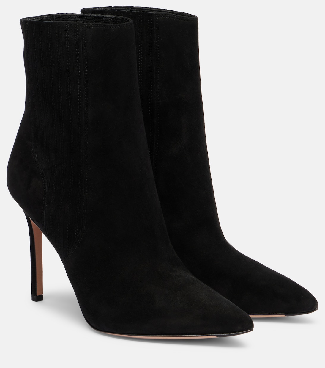 Lisa 70 Suede Ankle Boots in Black - Veronica Beard