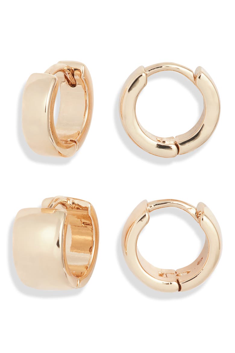 Set of 2 Huggie Hoop Earrings