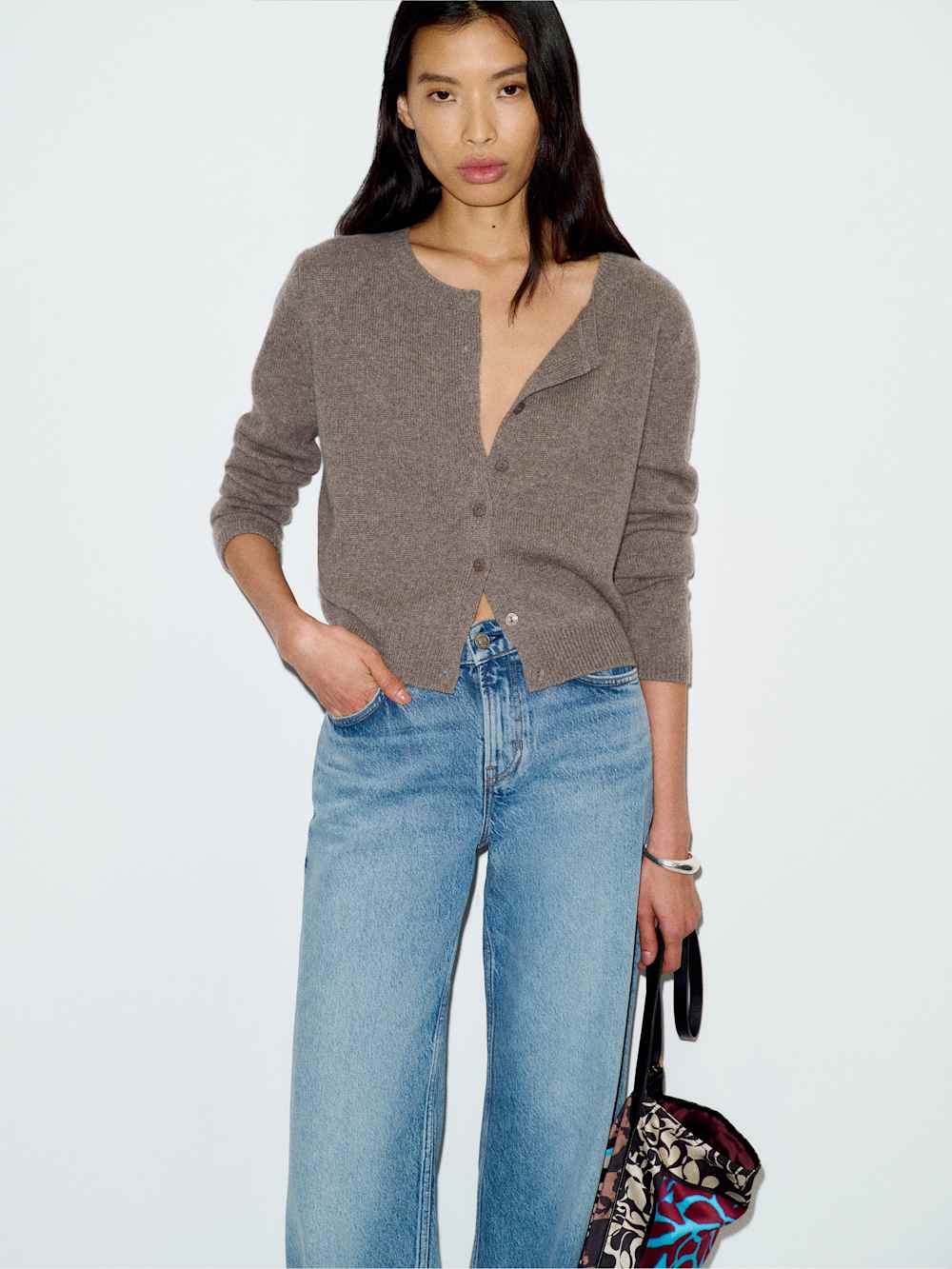 Clara Cashmere Crew Cardigan