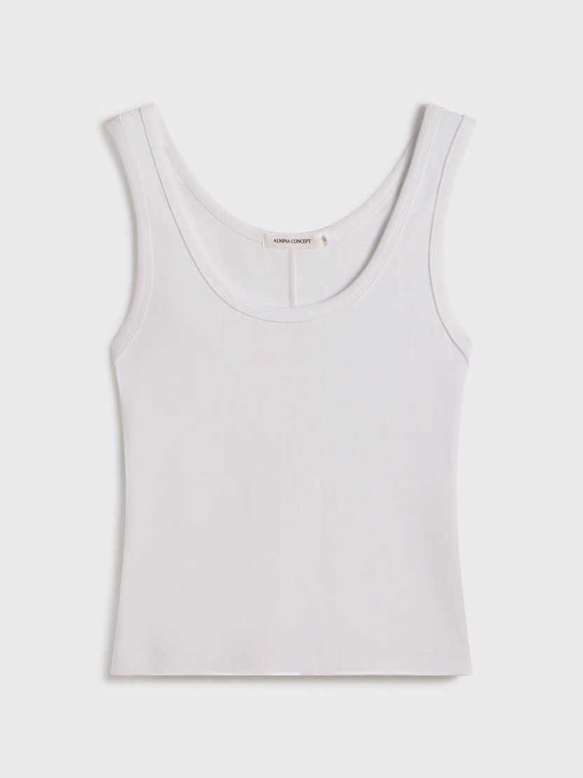 Almina Concept, U Neck Tank - Xs / White