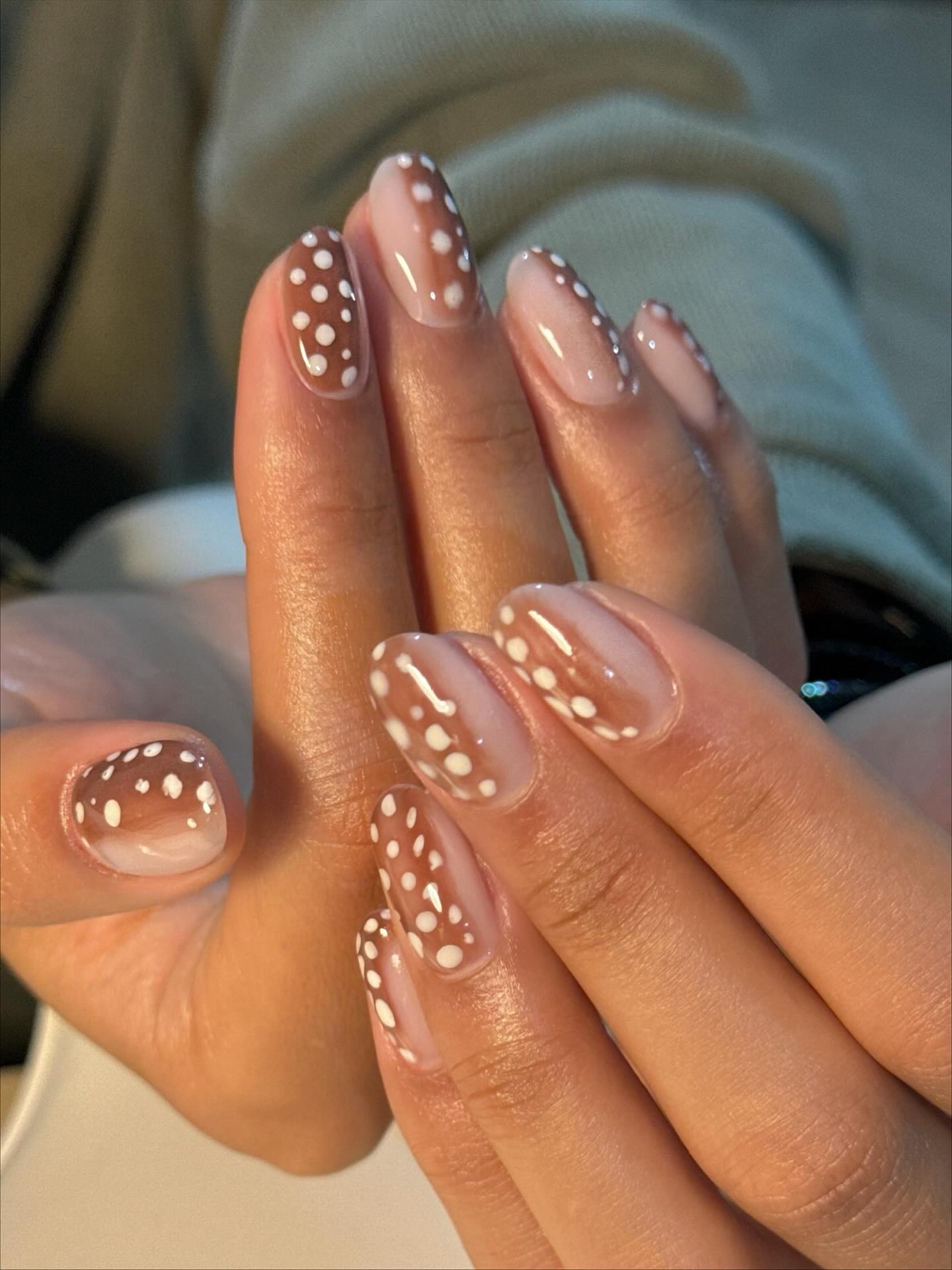 bambi print nail design