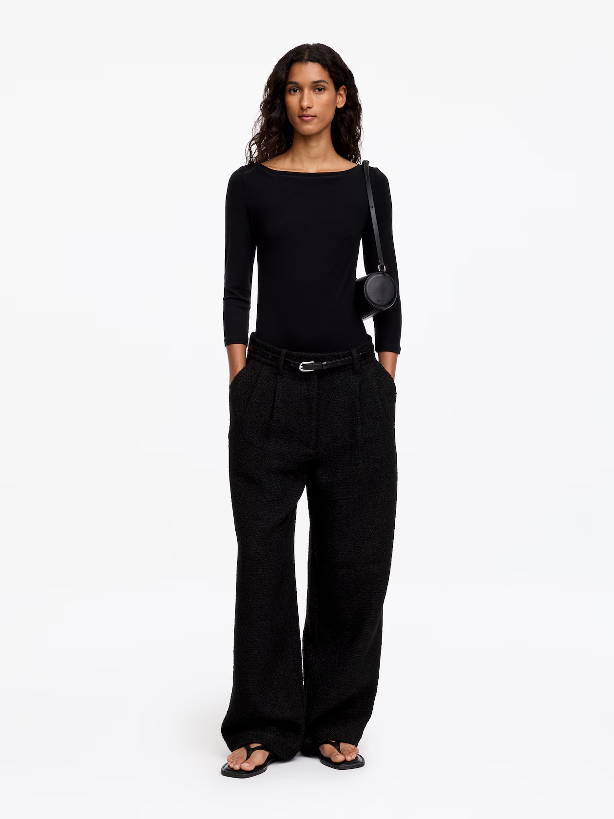 Arket, Boucl&eacute; Wool Blend Trousers
