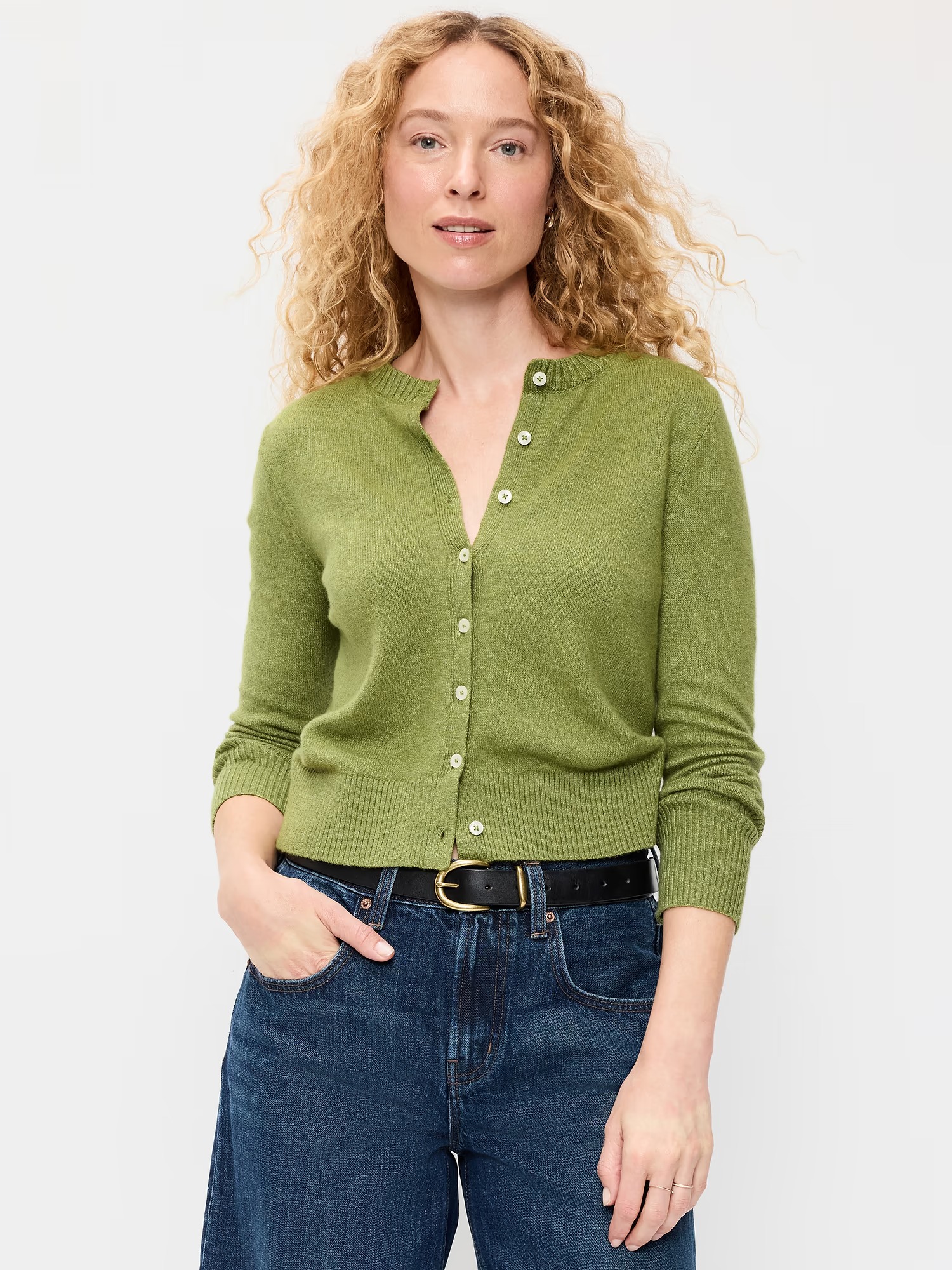 Old Navy, Sosoft Crew-Neck Cardigan Sweater
