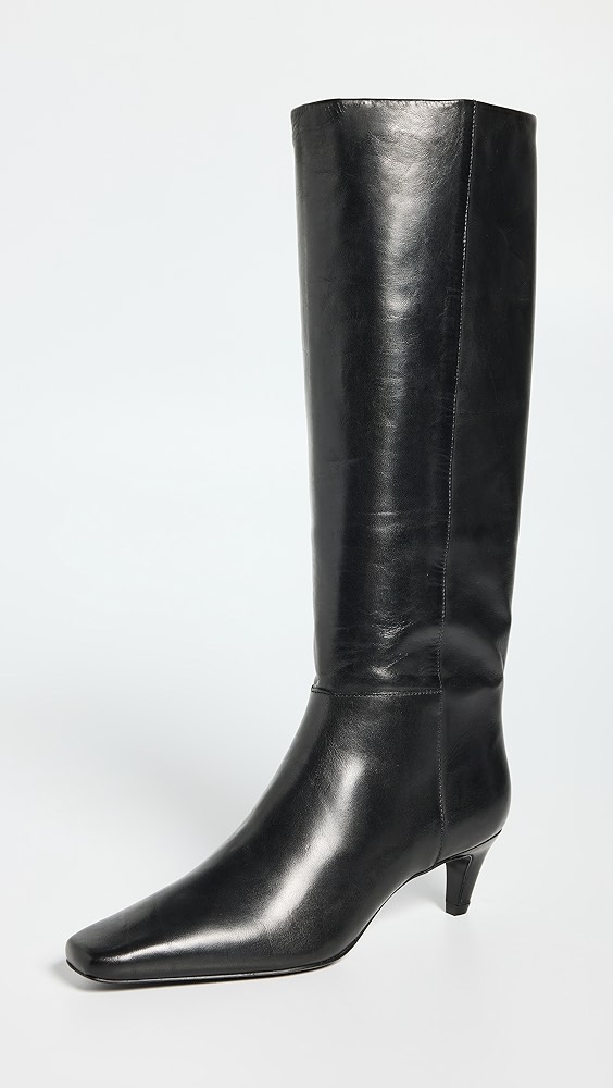 Remy Knee Boots - Black Leather
