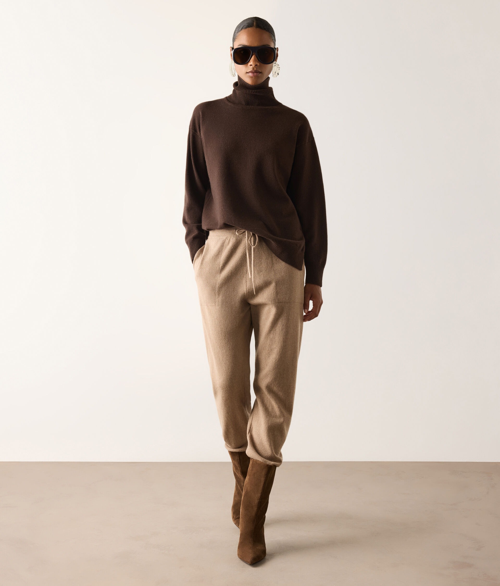 falconeri, Ultrasoft Cashmere Turtleneck Sweater with Slits