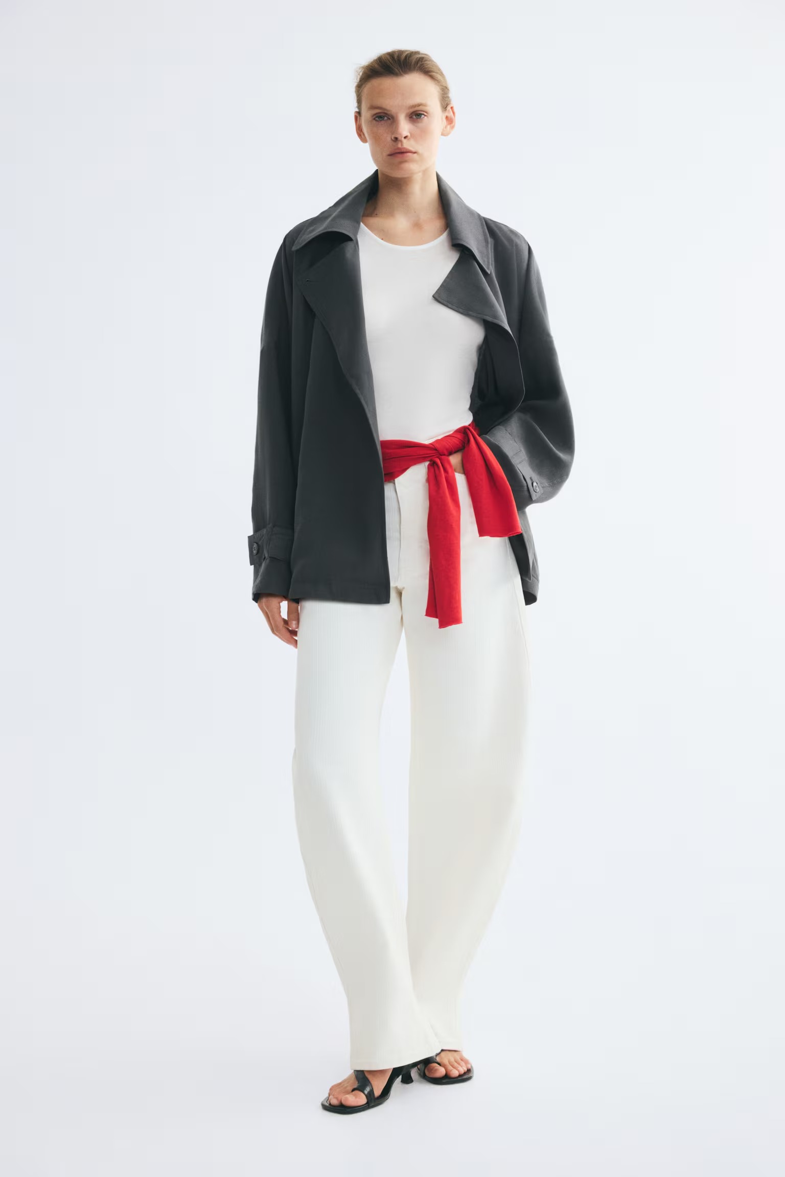 H&M, Short Lyocell-Blend Trench Coat