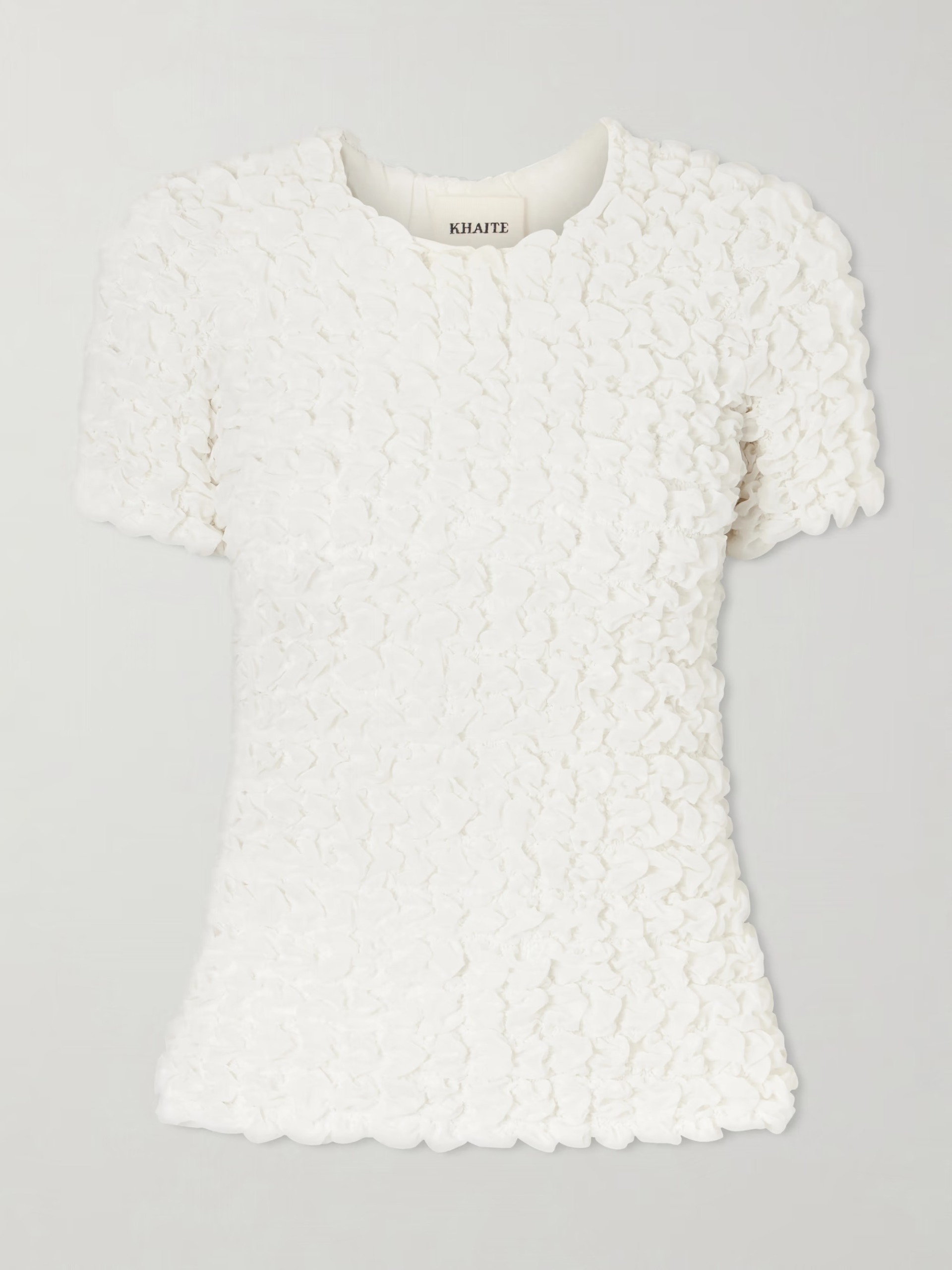 Khaite, Polly ruched silk-chiffon top