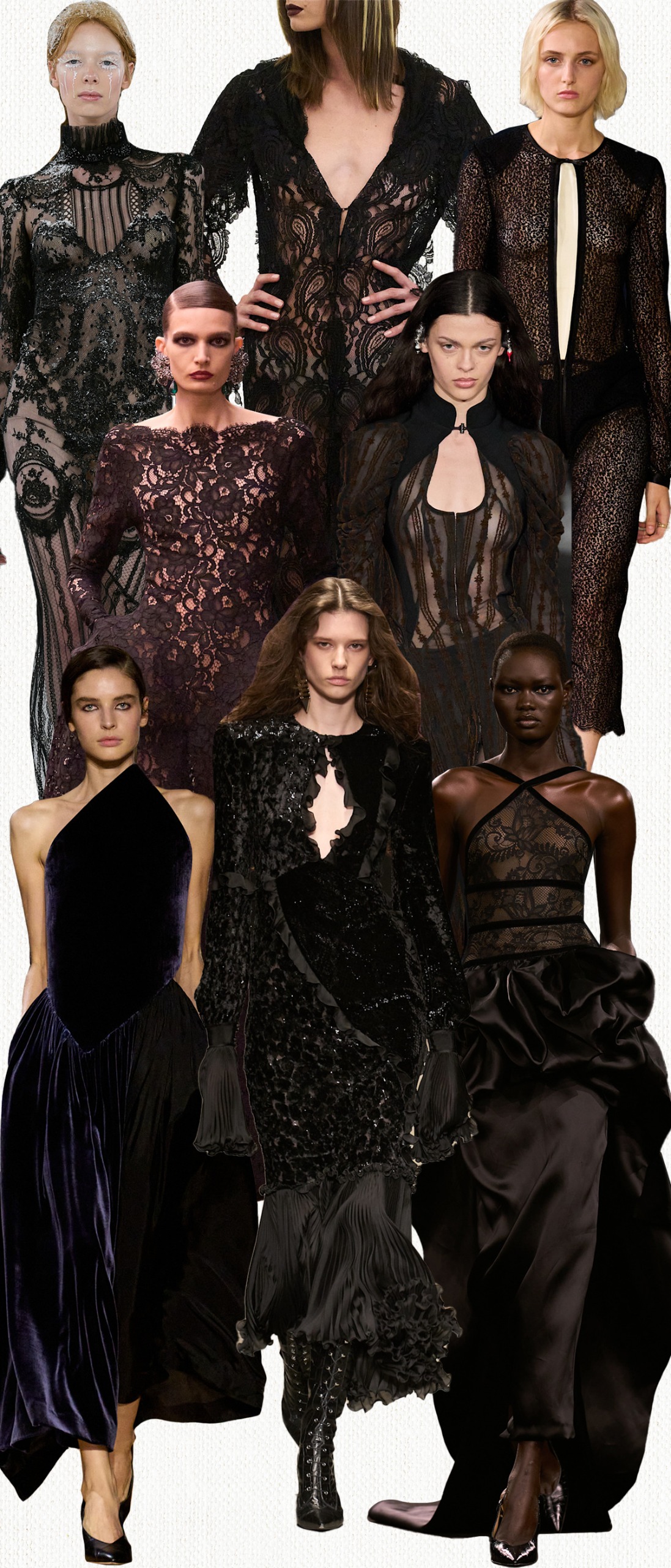 autumn dress trends 2026 gothic black dresses