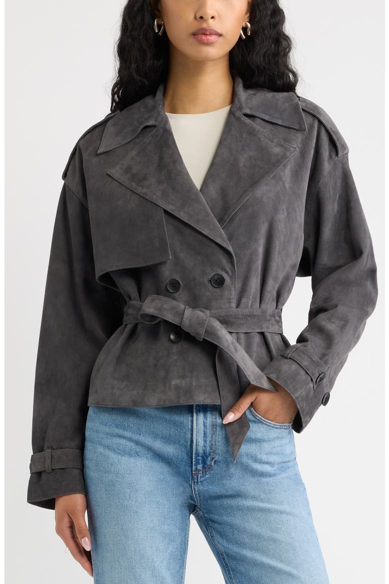 Suede Trench Jacket