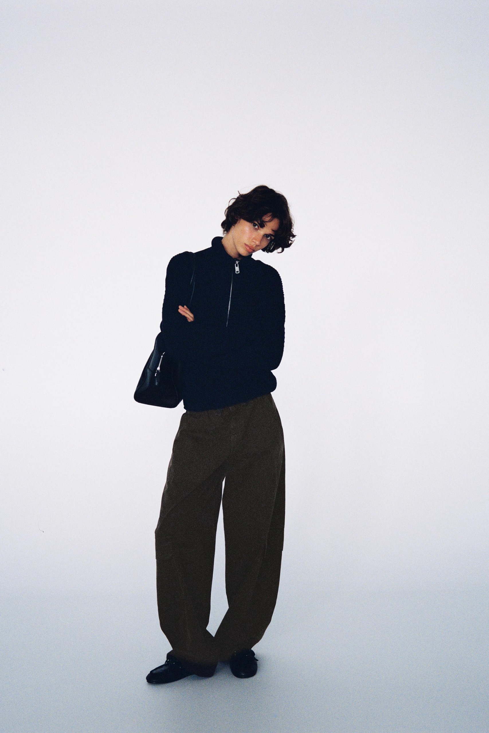 Oversize Cargo Trousers - Dark Khaki - 4