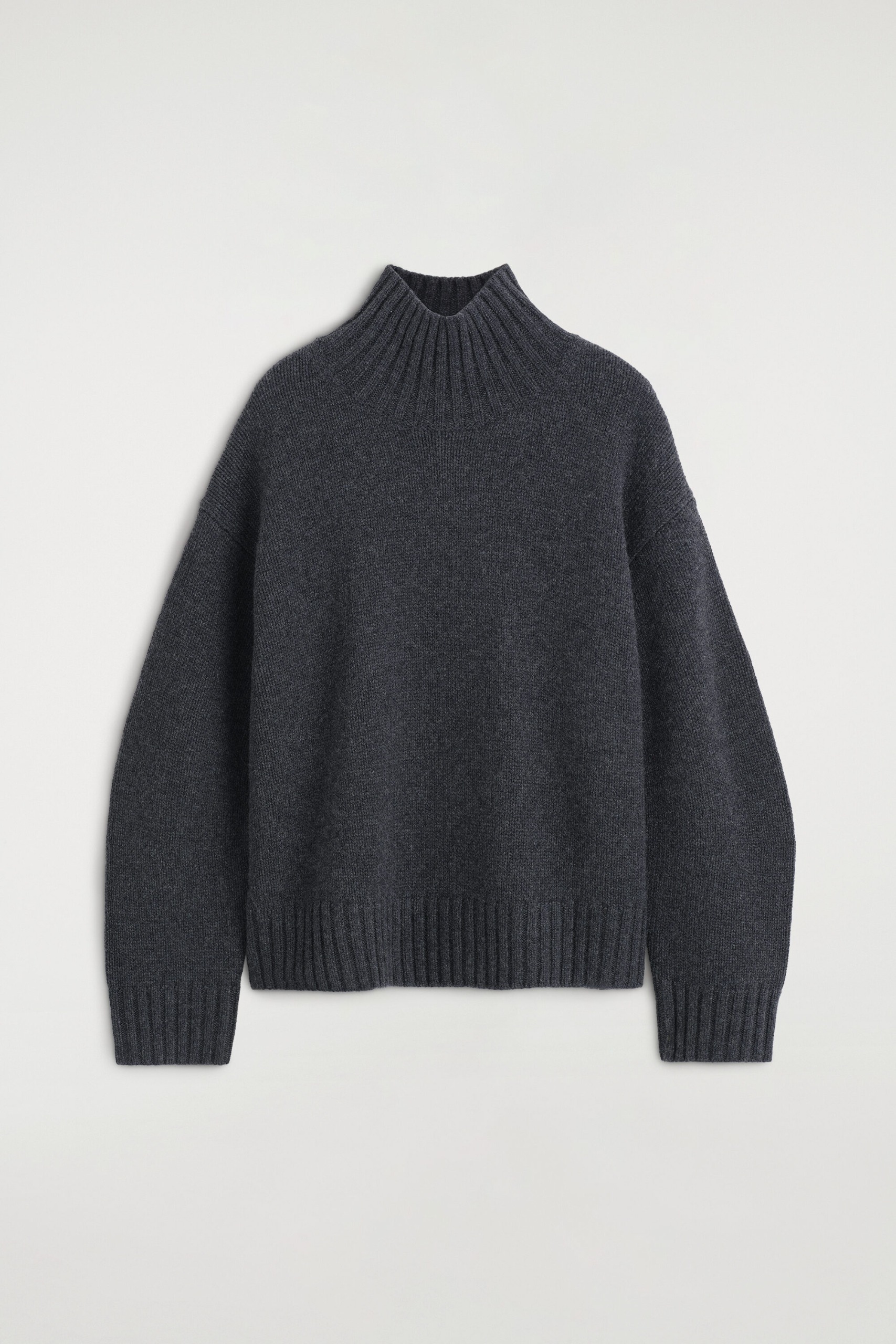 Chunky Cashmere Mock-Neck Sweater
