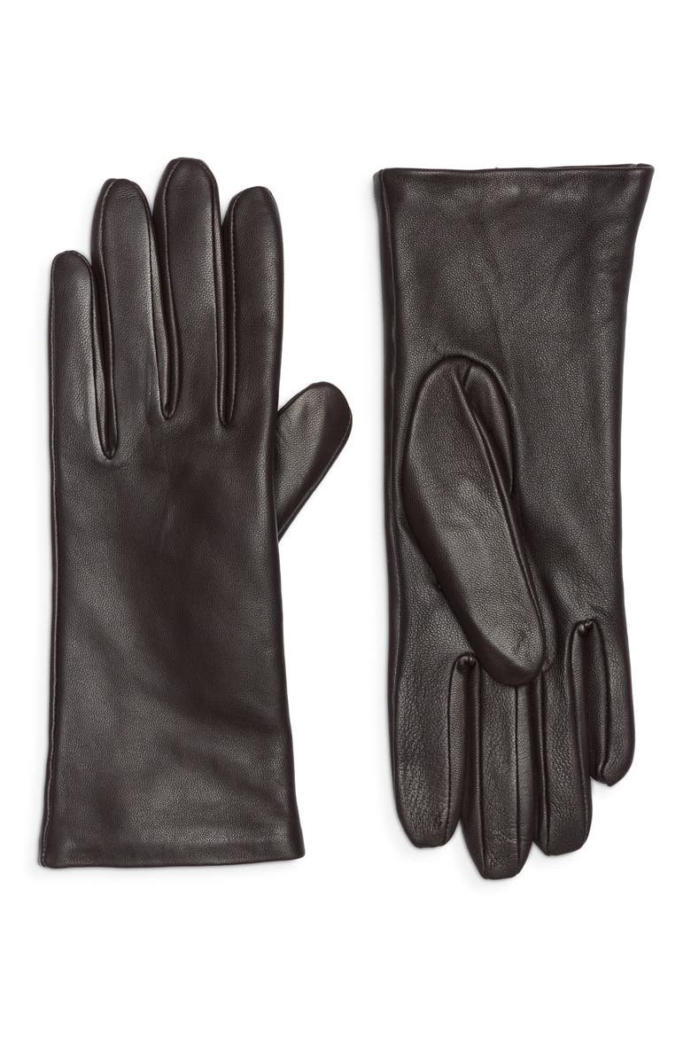Cashmere Lined Leather Touchscreen Gloves
