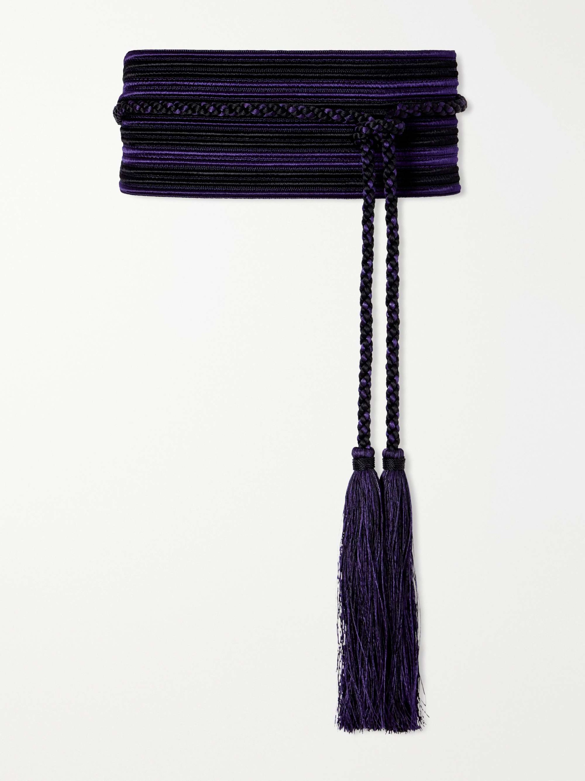 Vesper Tasseled Striped Cord Belt