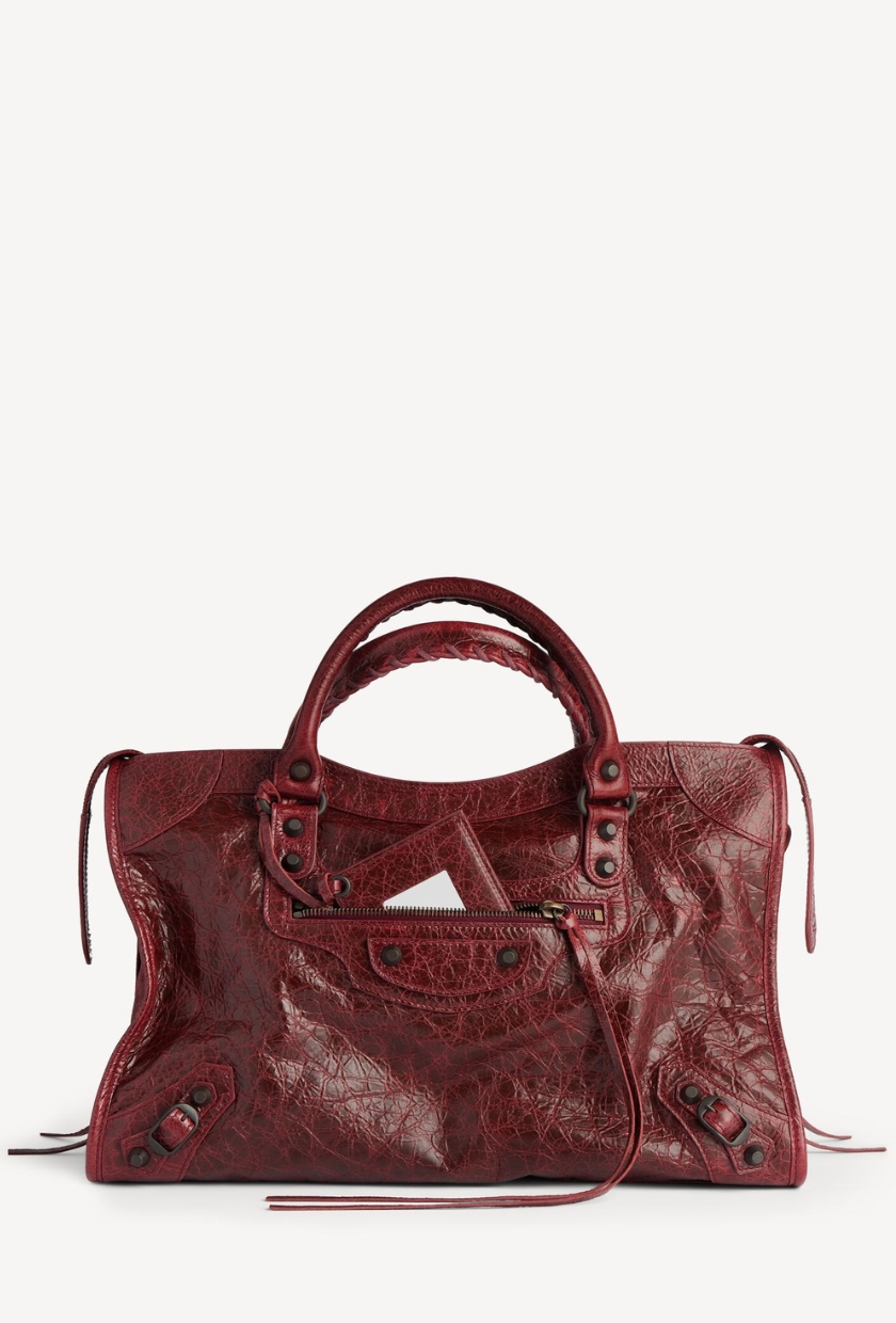 Women's Le City Bag Medium in Berry Red