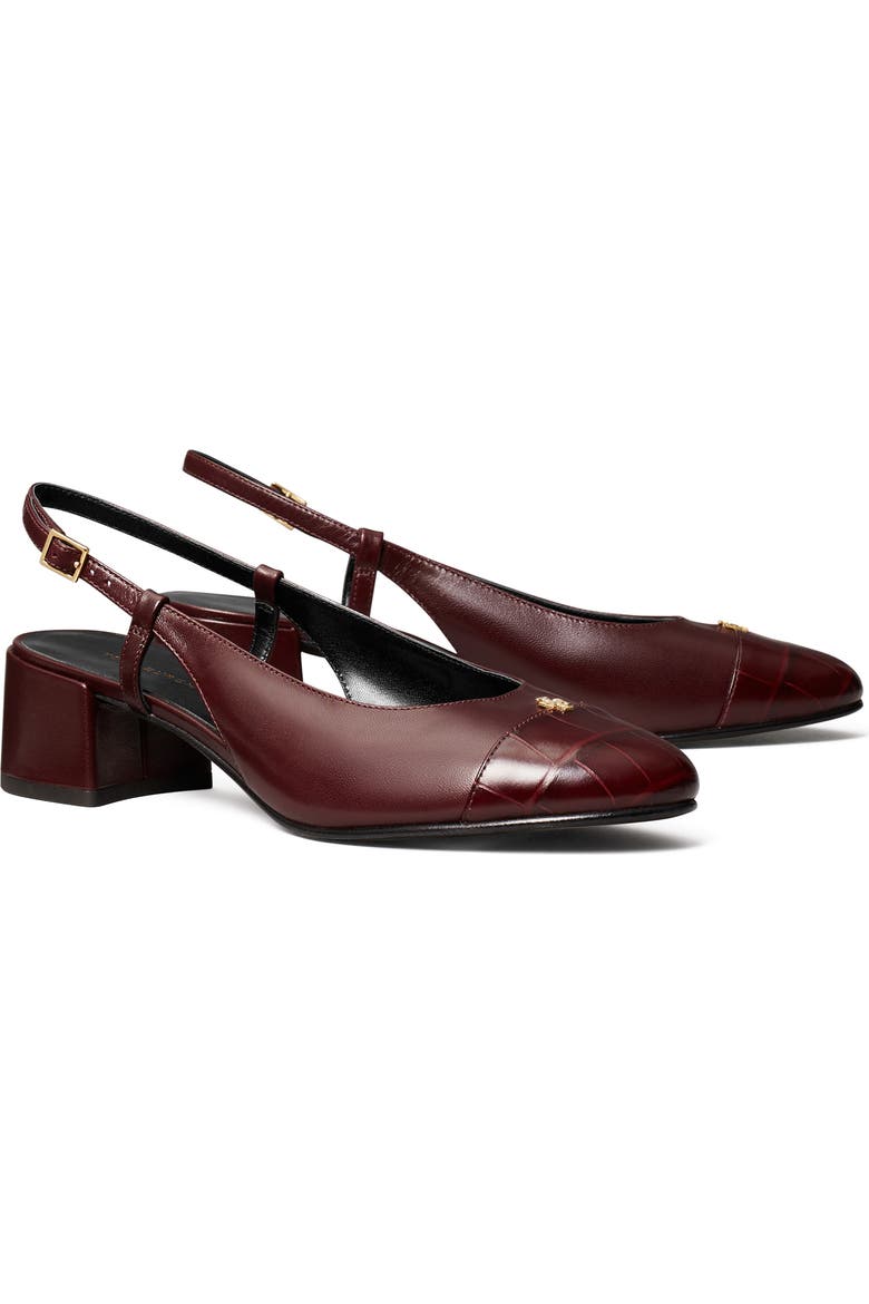 Slingback Cap Toe Pump