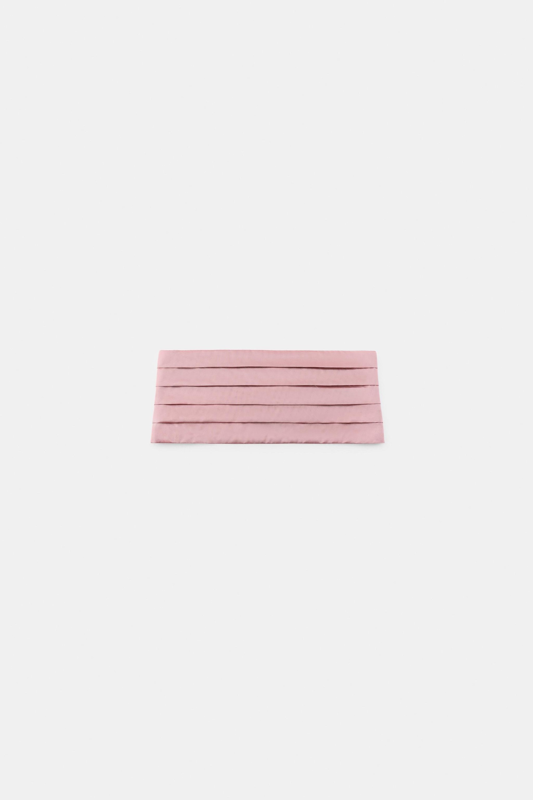 Pleated Sash Belt - Pink - M