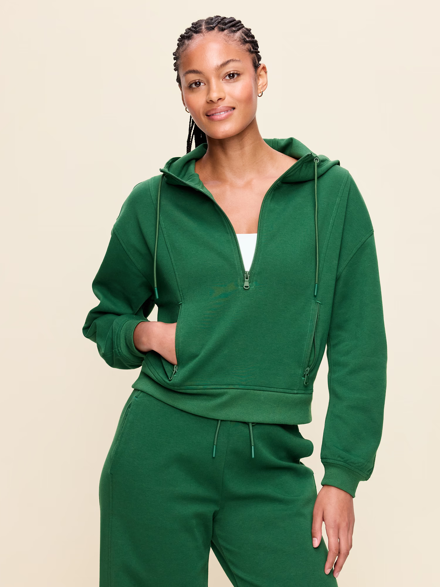 Old Navy, Dynamic Fleece Half-Zip Hoodie Sweatshirt