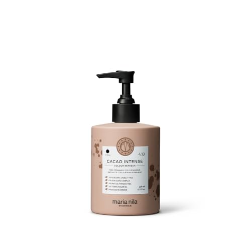 Maria Nila Color Refresh, Cacao Intense 10.1 Fl Oz, Dark Brown Hair Mask, Semi-Permanent Pigments, 100% Vegan & Sulfate/paraben Free