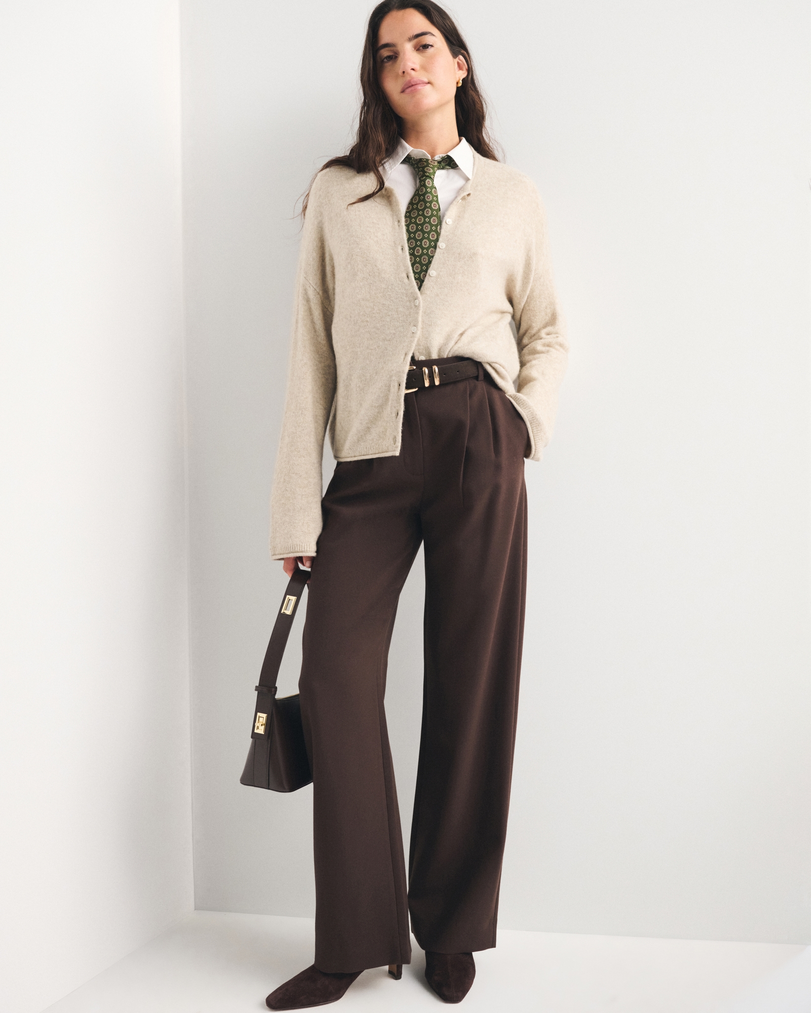 A&f , Sloane Tailored Wide Leg Pant