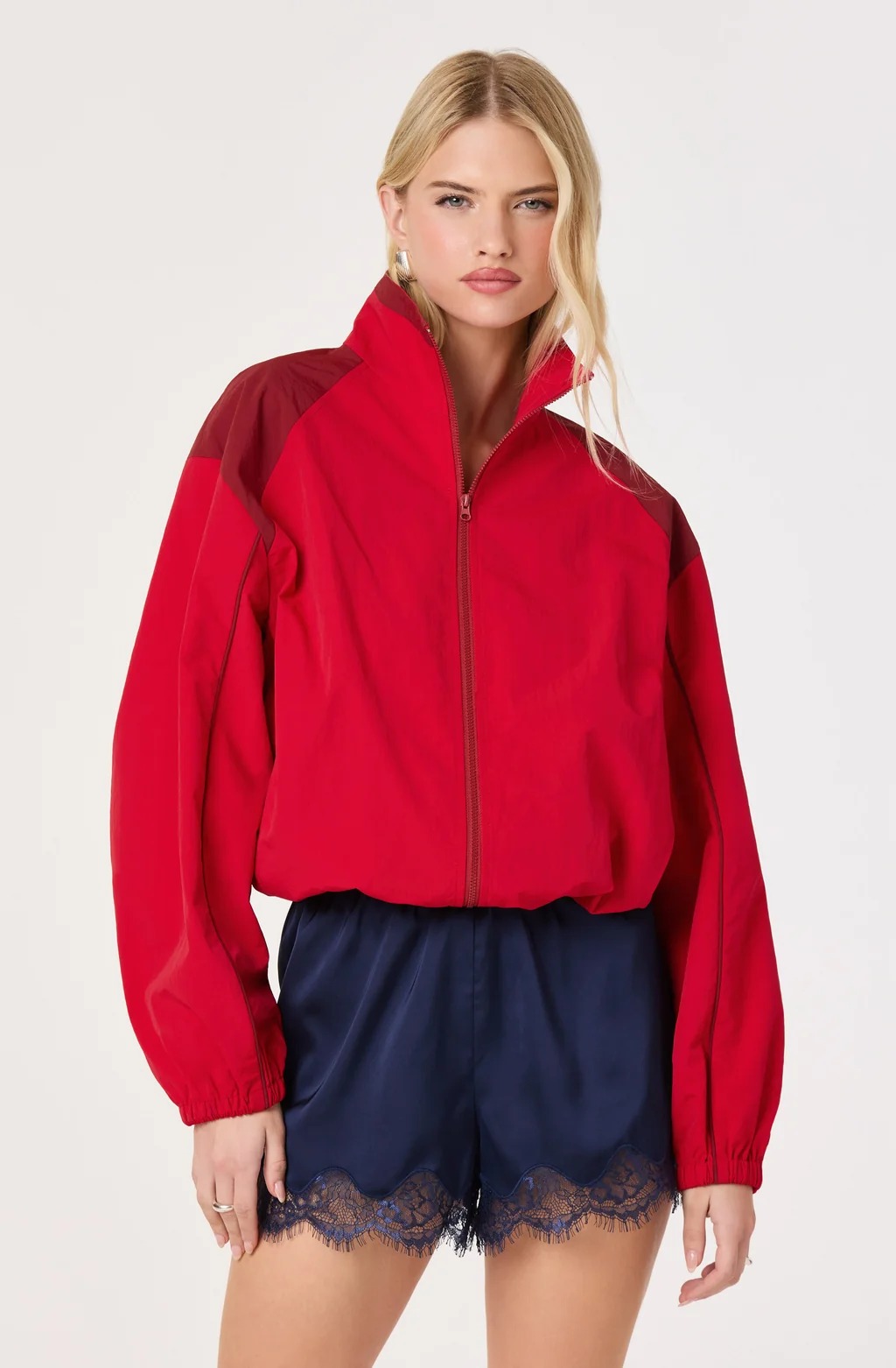 Astr The Label, Cameo Colorblock Windbreaker
