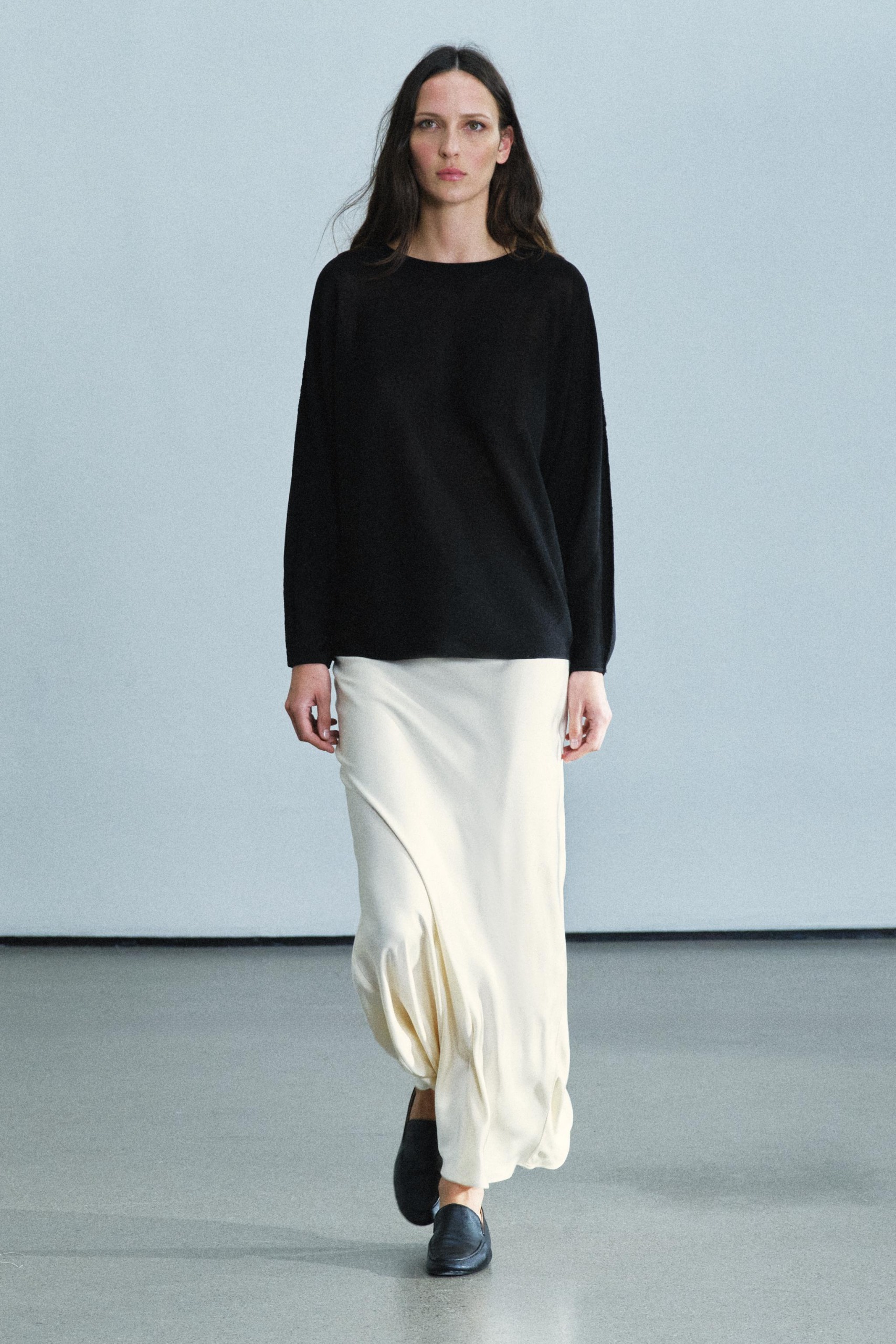 Wide-Knit Jumper - Black - S