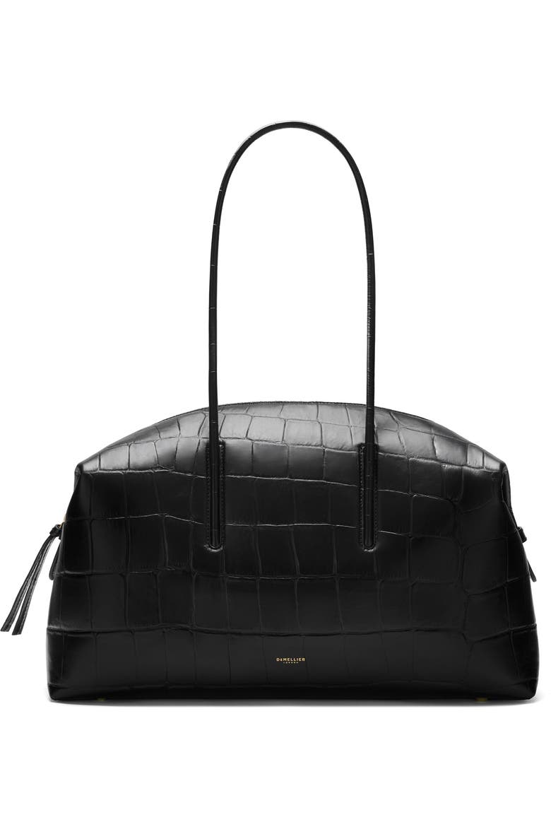 The Stockholm Croc Embossed Leather Shoulder Bag