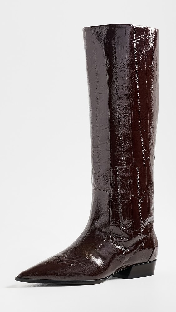 Aero 25 Boots - Brown Eel Printed Leather