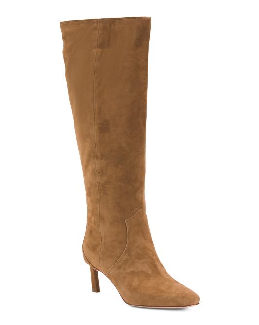 Veronica Beard, Suede Kinna Wide Calf Boots