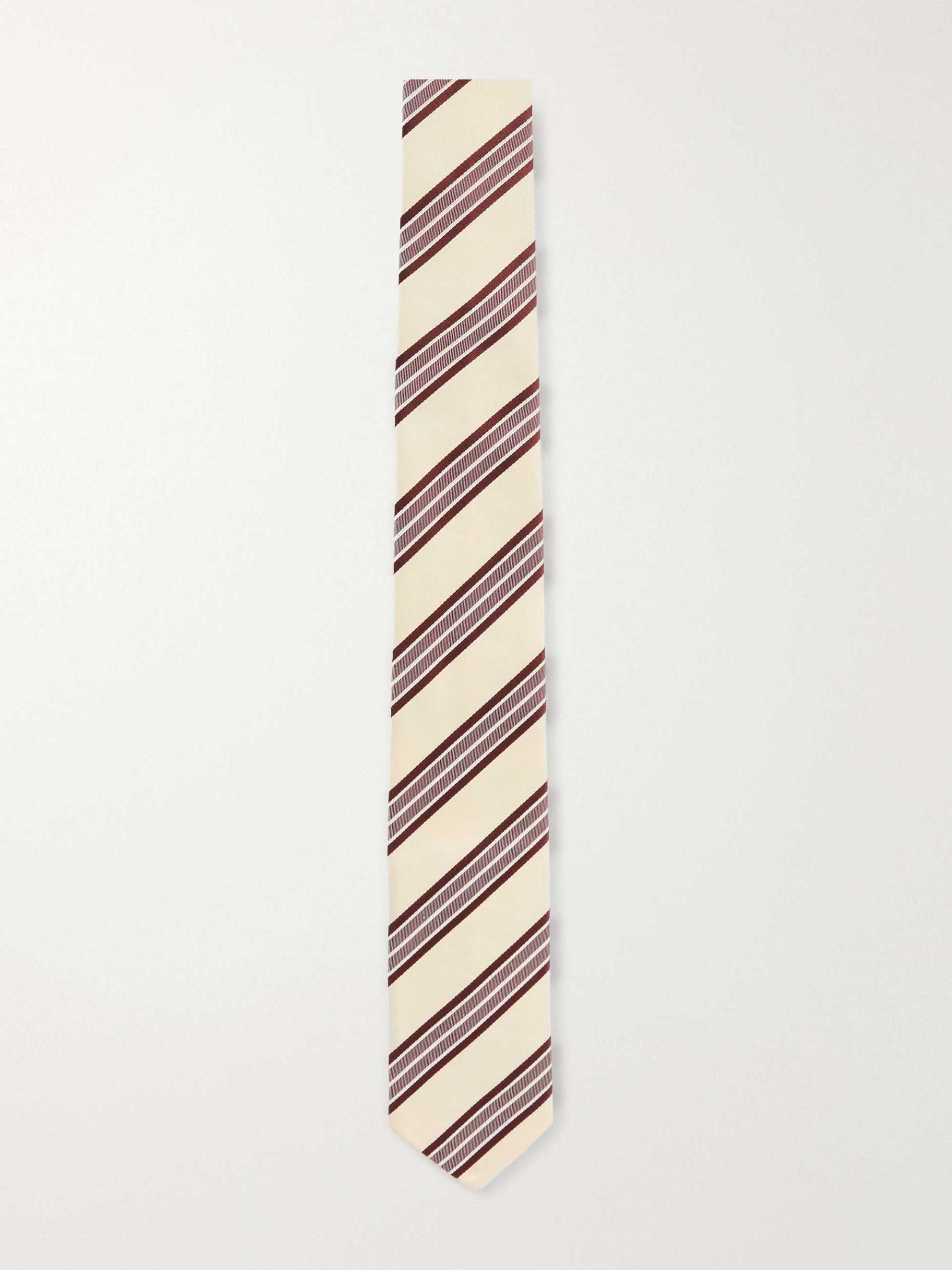 Striped Silk-Jacquard Tie