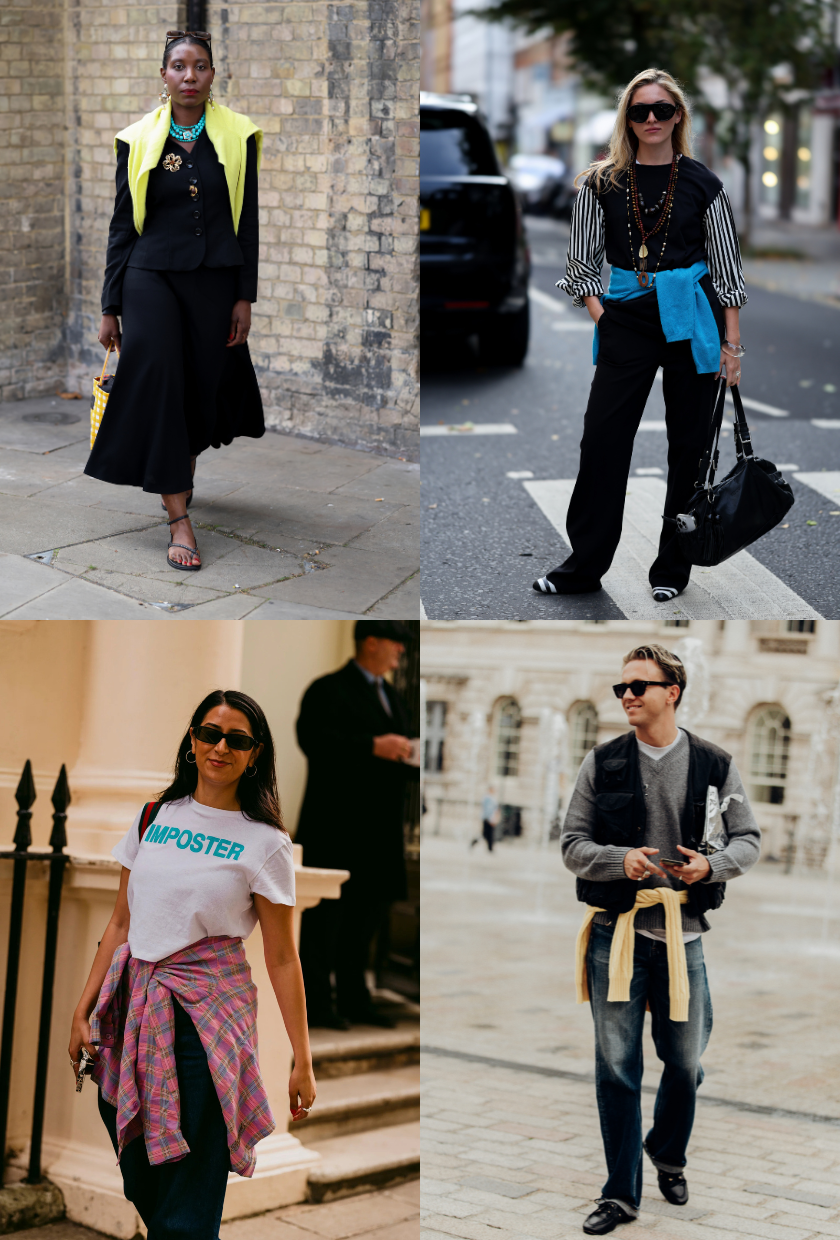 An image of the key street style trends at London Fashion Week September 2026.
