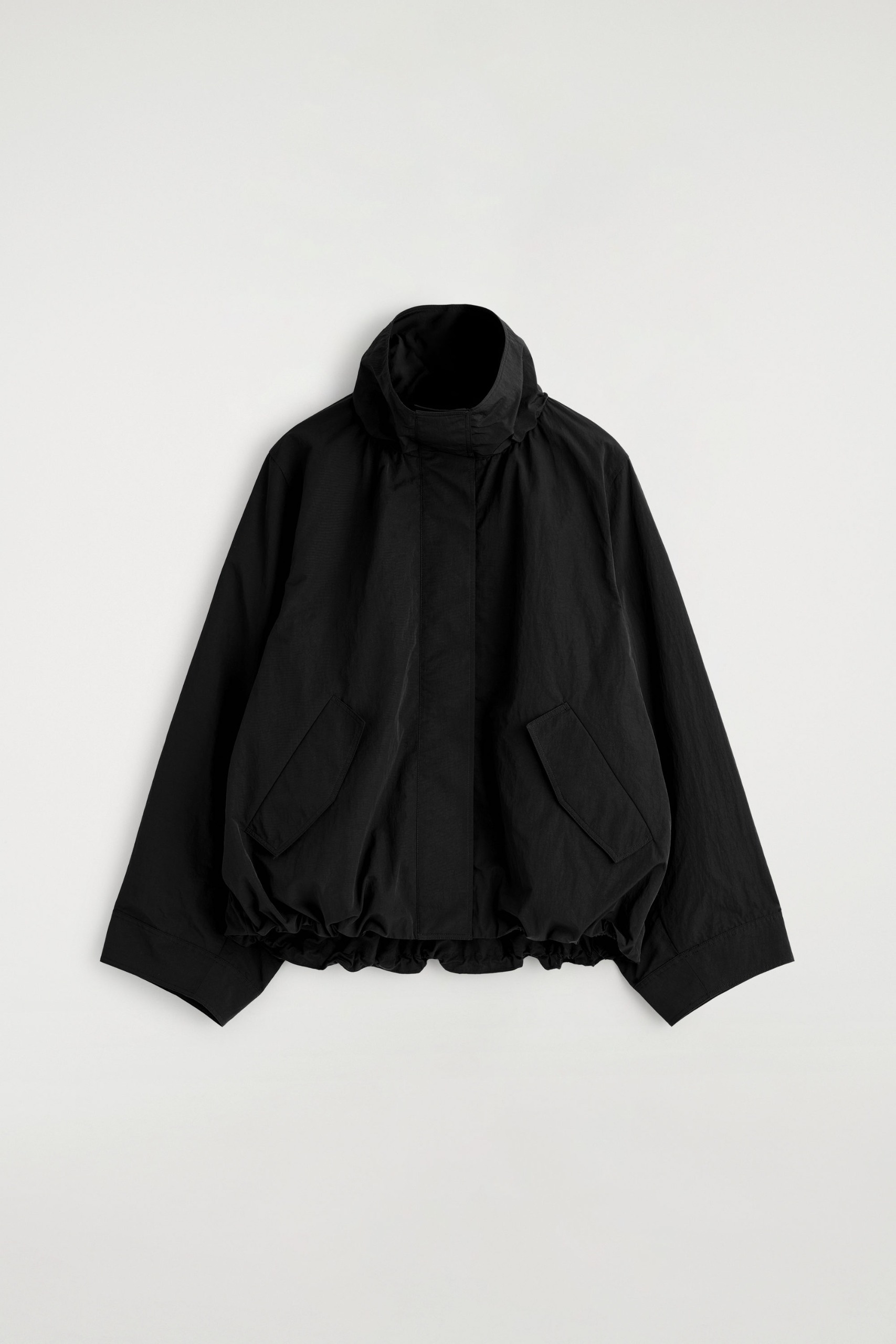 Nylon Mock-Neck Jacket