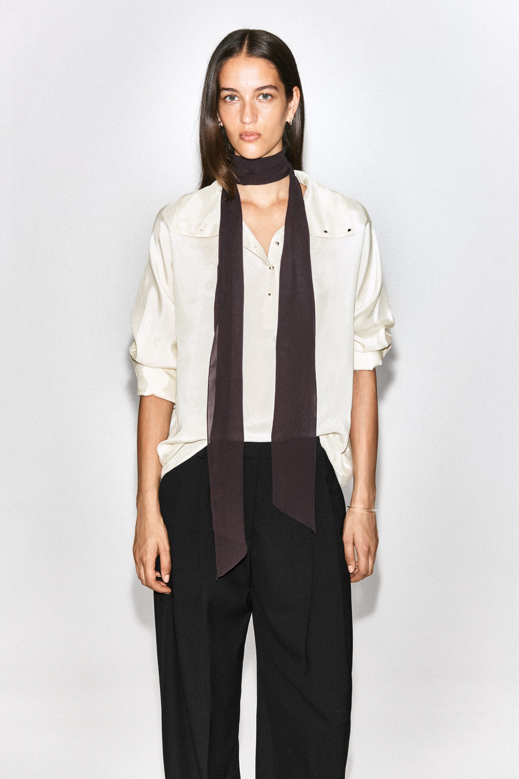 Slim Sheer Silk Scarf