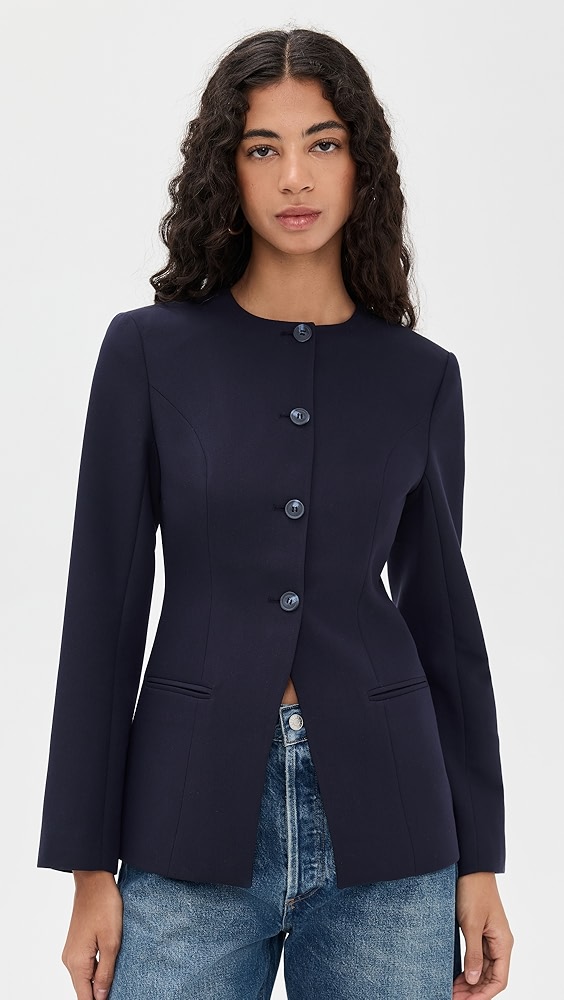 Daphne Waisted Blazer - Navy