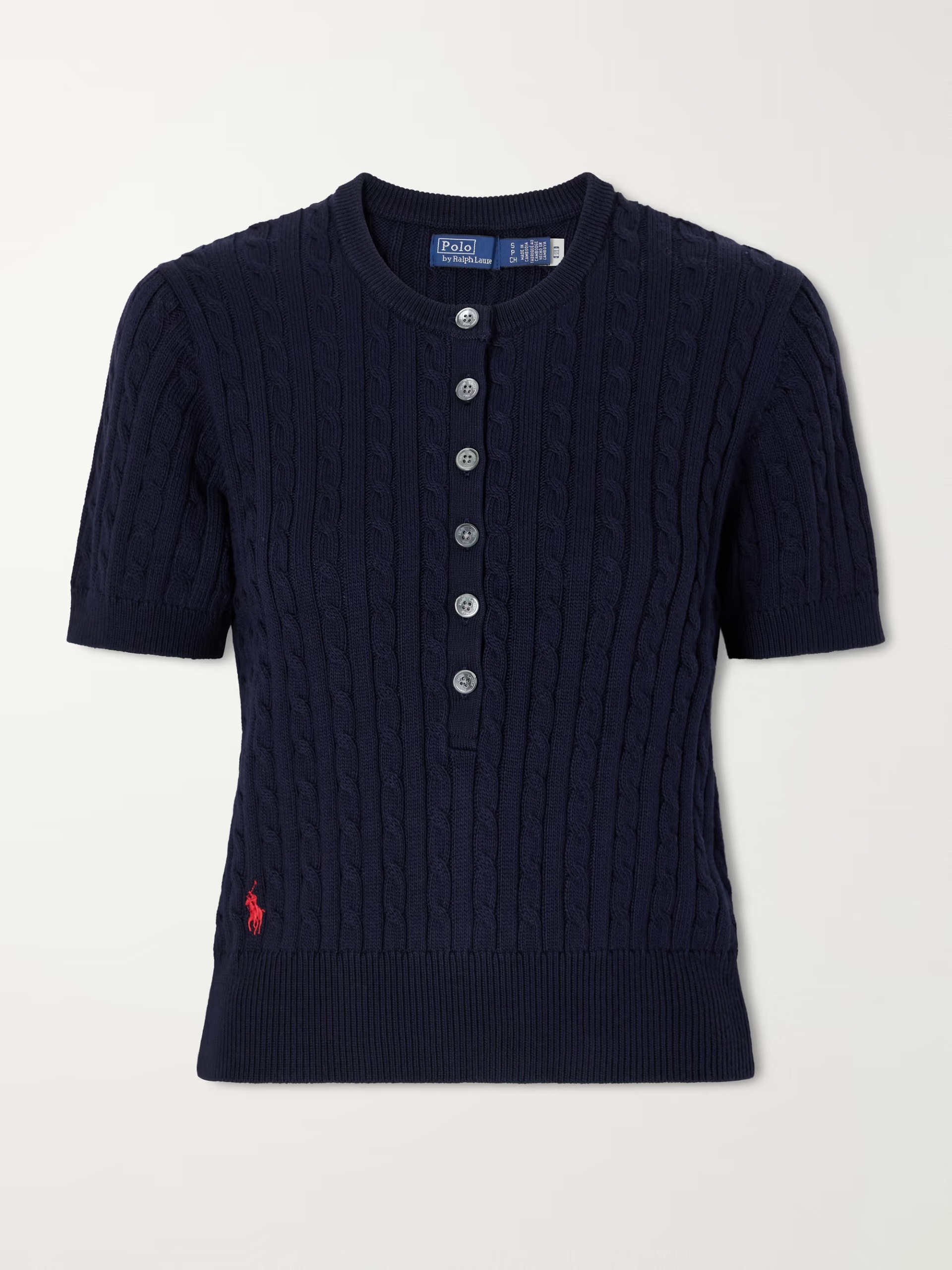Polo Ralph Lauren, Cable-Knit Henley Sweater