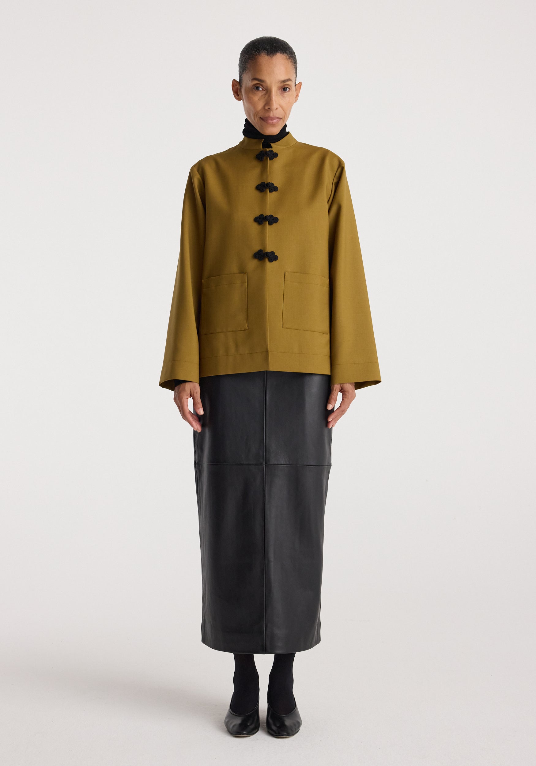Pankou Closure Jacket | Mustard