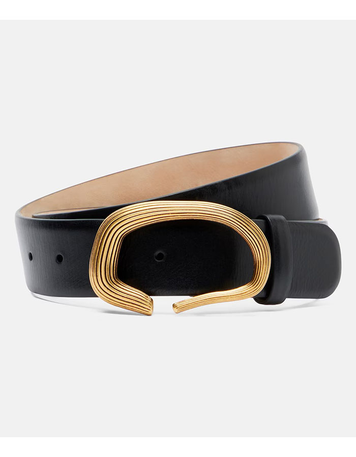 Churro Leather Belt in Black - Khaite