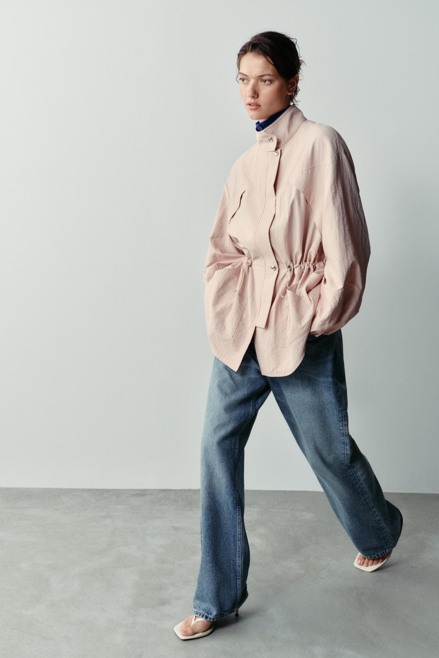 High Neck Jacket - Pink - Xs