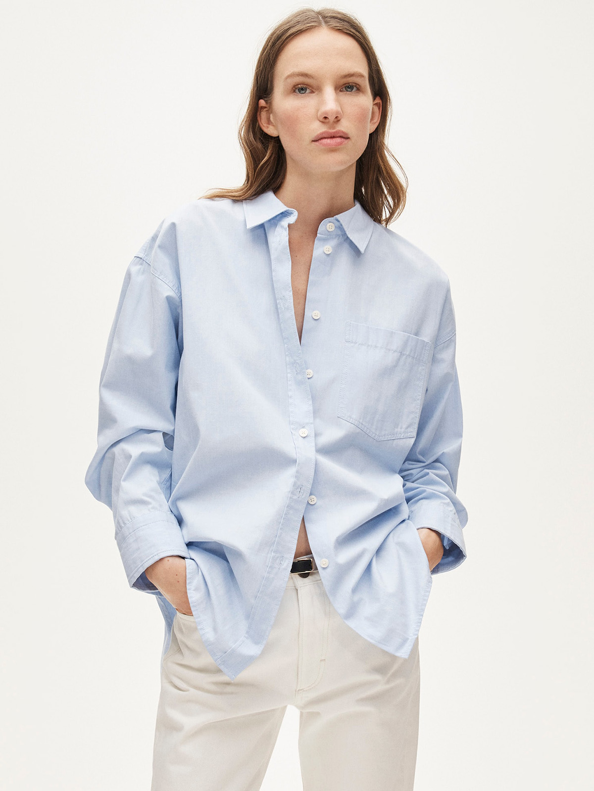 J.Crew, &Eacute;tienne Oversized Button-Up Shirt in Lightweight Oxford