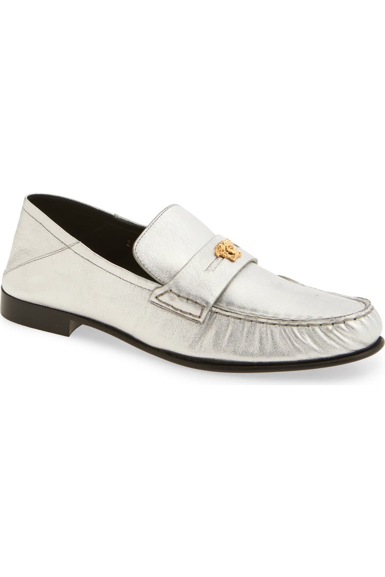 Medusa Convertible Metallic Penny Loafer