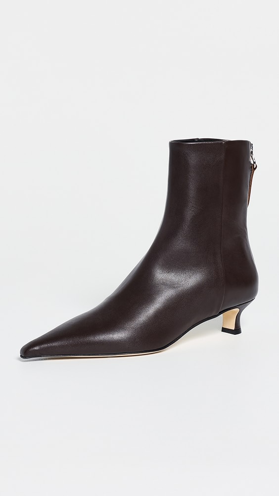 Zoe Leather Ankle Boots - Moka