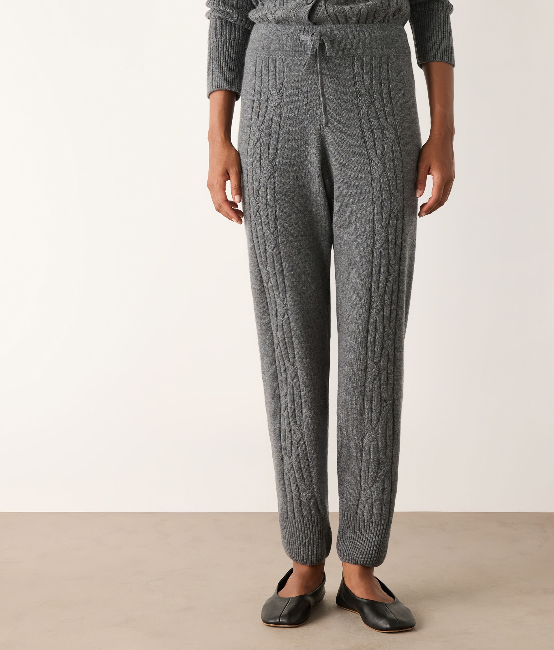 falconeri, Ultrasoft Cashmere ribbed cable-knit pants