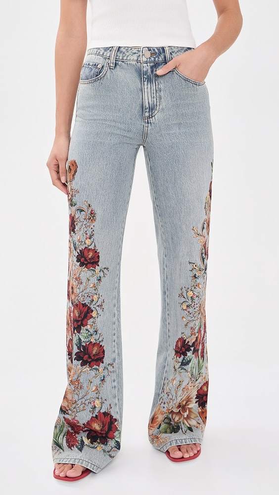 Chic Floral Jeans - Rockstar Blue/floral Radiance