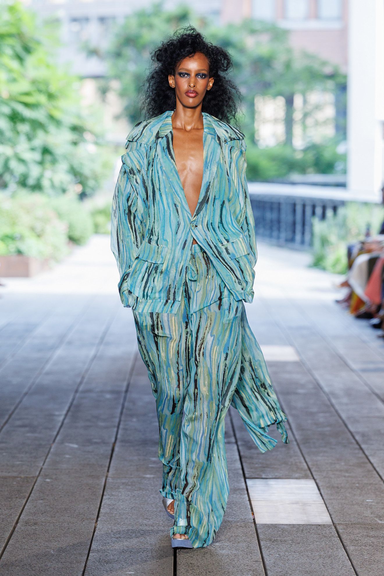 Model on DVF runway during New York Fashion Week spring/summer 2027.